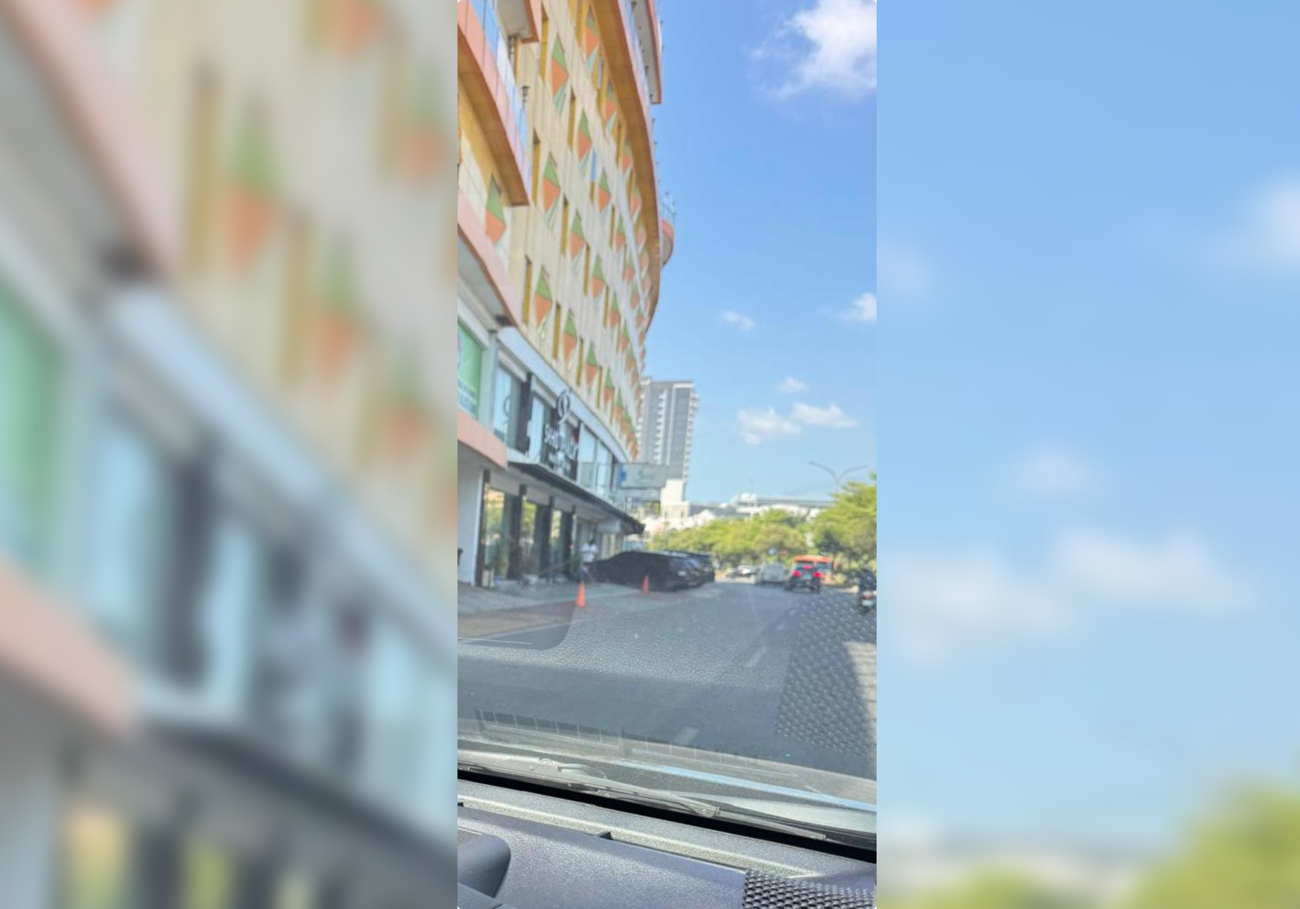 Hotel Sahid Vanilla Nagoya Batam di Jl Pembangunan Blok VI, Batu Selicin, Lubuk Baja, Batam diduga berdiri megah dan kokoh di atas ruang milik jalan (rumija) dan ruang pengawasan jalan (ruwasja).