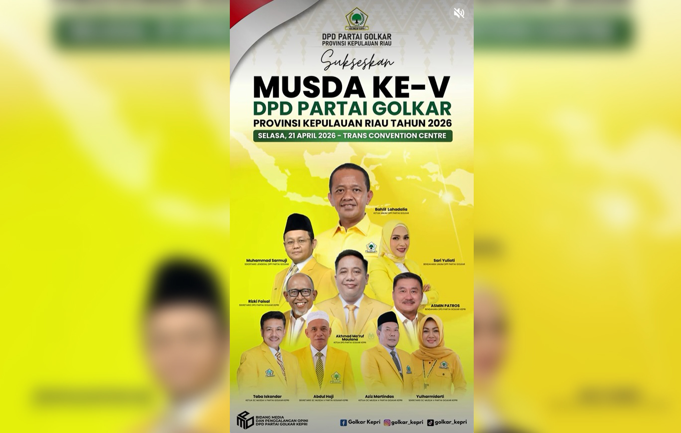Tokoh DPP Partai Golkar dan DPD Partai Golkar Provinsi Kepulauan Riau, dalam flyer yang beredar sejak dua hari lalu (13/4/2026).