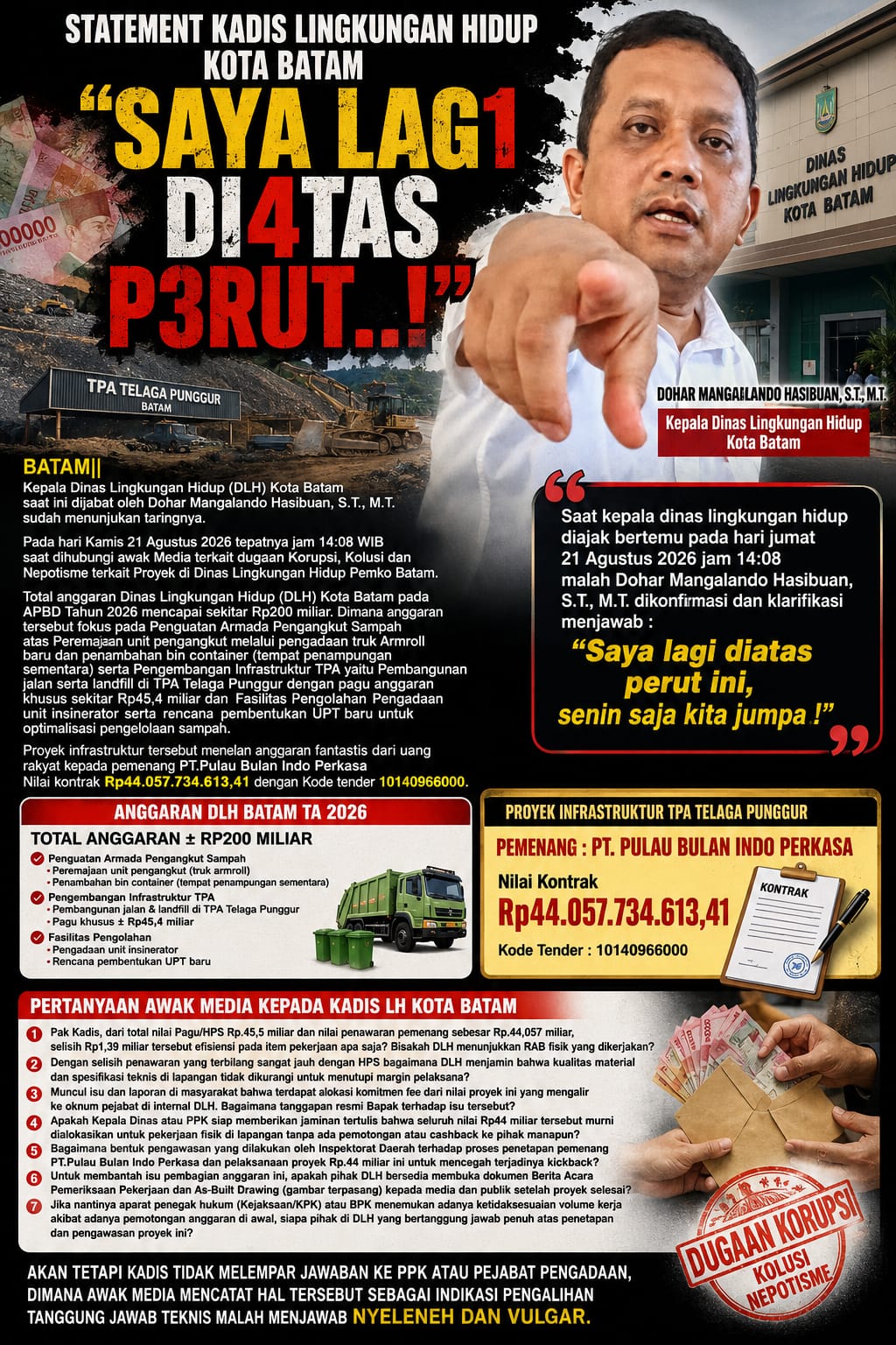 Selebaran elektronik (flyer) yang dipublis di dua media dan di akun TikTok yang telah menjadi viral hingga ditonton 58.800 viewers lebih.