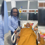 Tokoh NTT. Edo Kamaleng, SH, saat menjenguk korban peluru milik LSM Lang Laut, di Rumah Sakit Graha Hermine, Batuaji, Kota Batam, Senin, 13/9/2026.