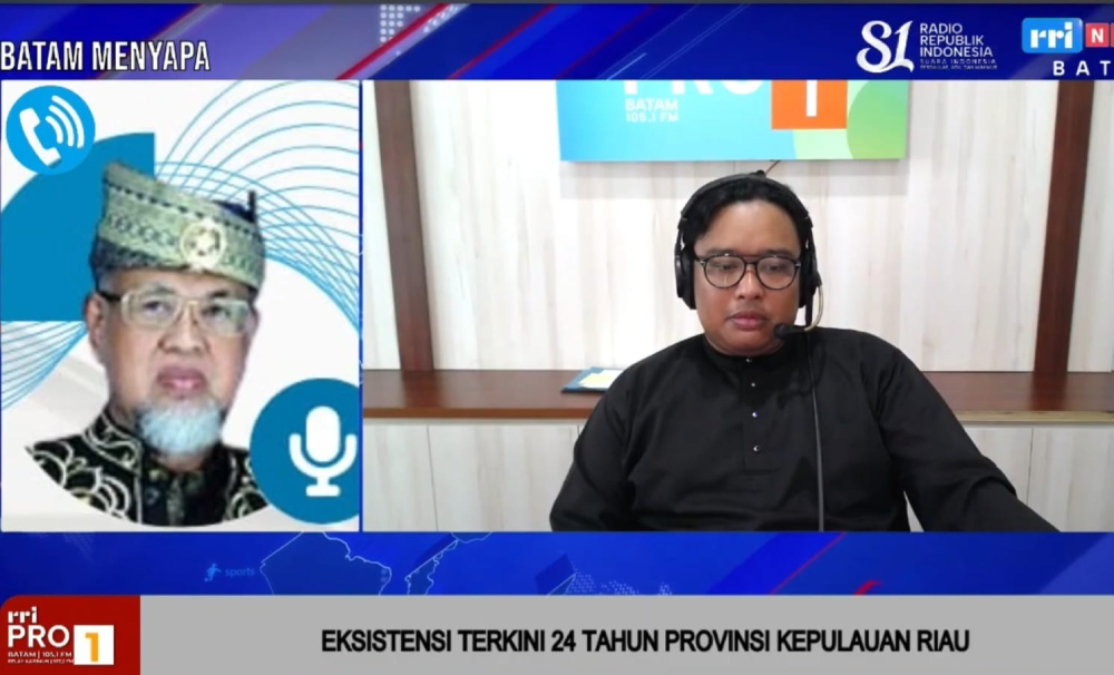 Tangkapan layar tokoh pembentukan Provinsi Kepulauan Riau, Huzrin Hood, saat diwawancarai wartawan RRI Batam, Riva'i Kasim, beberapa waktu lalu. (RRI)