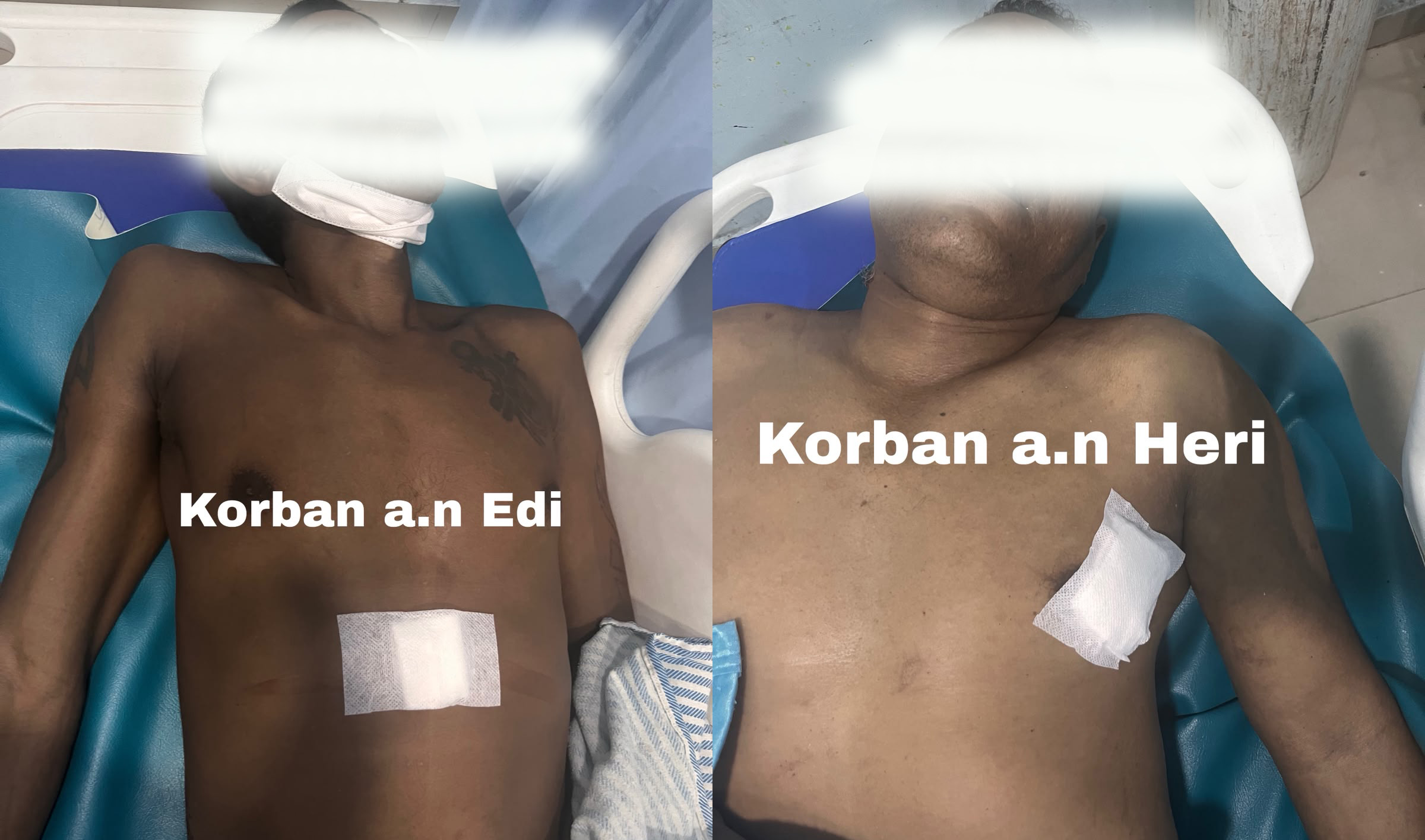 Dua korban tembakan dalam bentrok antara warga dengan LSM Lang Laut, Senin, 13/9/2026.