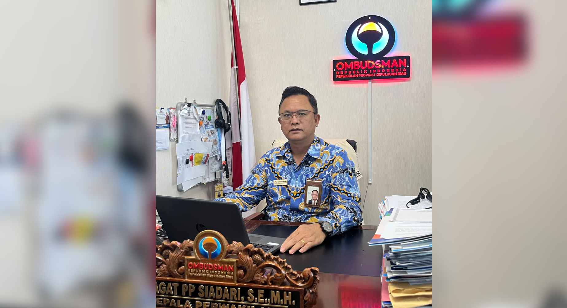 Kepala Perwakilan Ombudsman RI Provinsi Kepri, Dr Lagat Siadari.