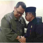 Panglima Utama Majelis Rakyat Kepri, Megat Rury Afriansyah (kiri) bersama Dato' Seri Setia Utama H. Raja Al Hafiz Raja Ismail.