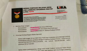 Pengaduan dugaan korupsi yang disampaikan Yusril Koto ke Polda Kepri.